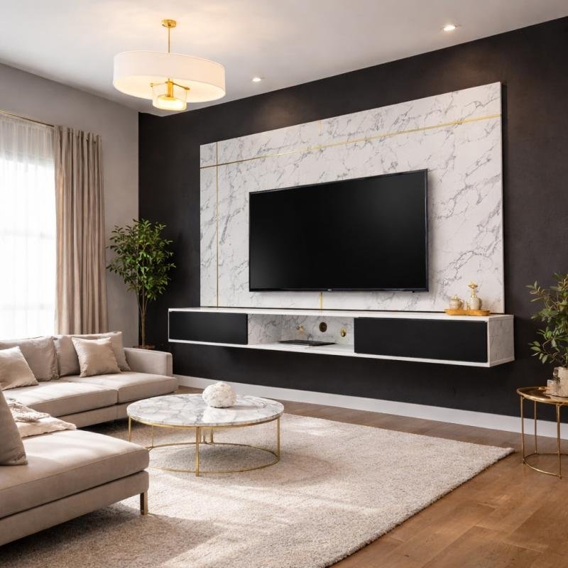 6ft Floating Entertainment Wall TV Cbinet