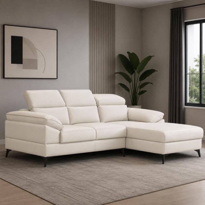 Minimalist 2-Seater L-Shape Sectional Sofa