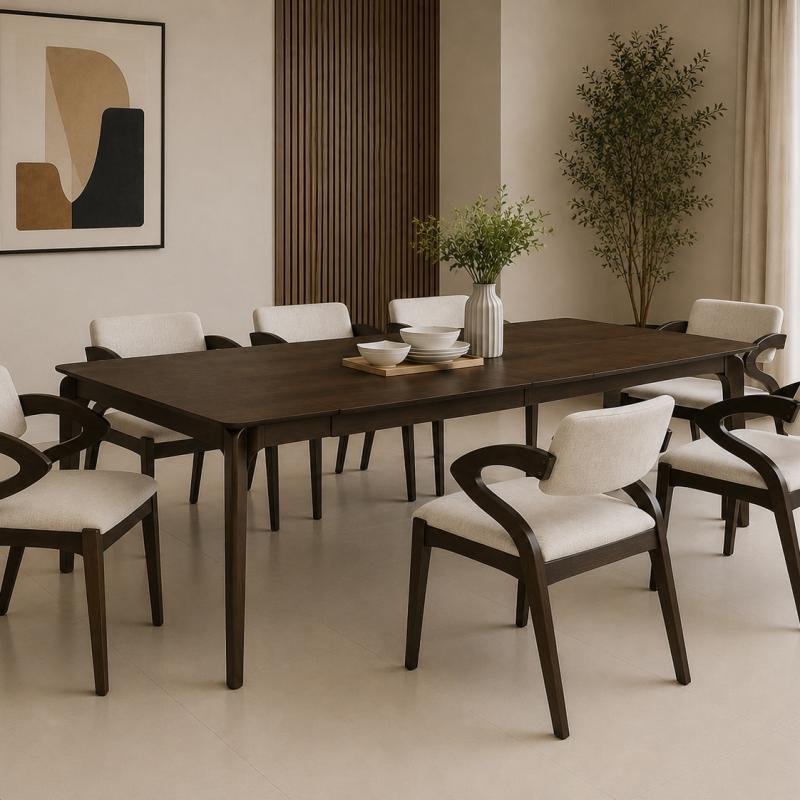 Copenhagen Luxe 7-Piece Extendable Solid Wood Dining Set