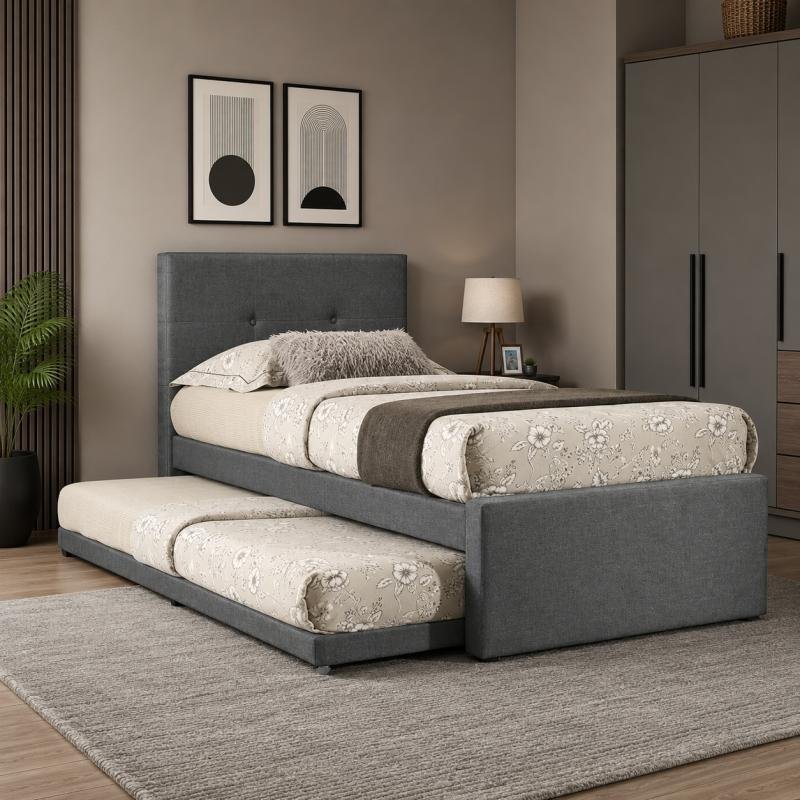 Space-Saving Single Pull-Out Bed Frame