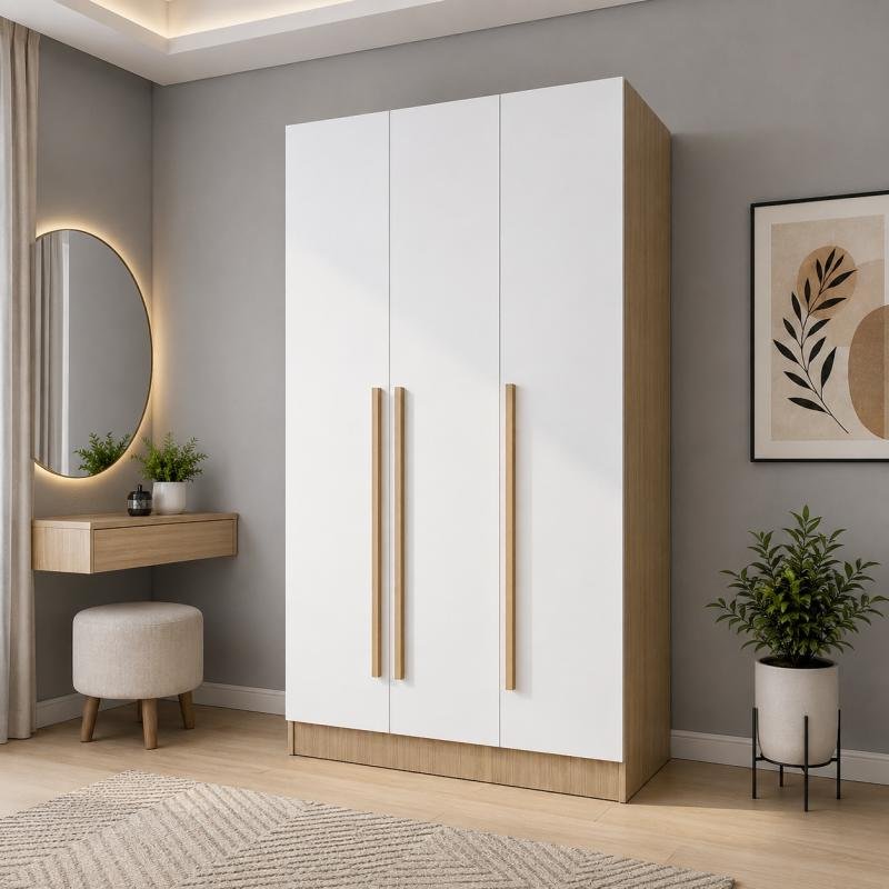 Stockholm Modern 3-Door Muji Wardrobe