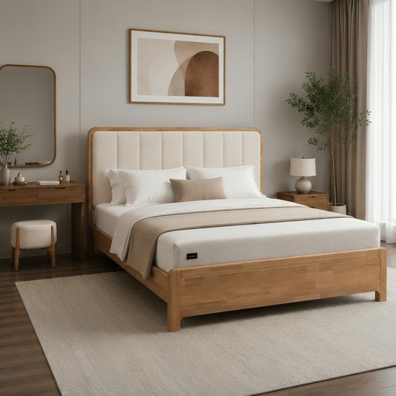 Kyoto Japandi Solid Queen size Bed Frame