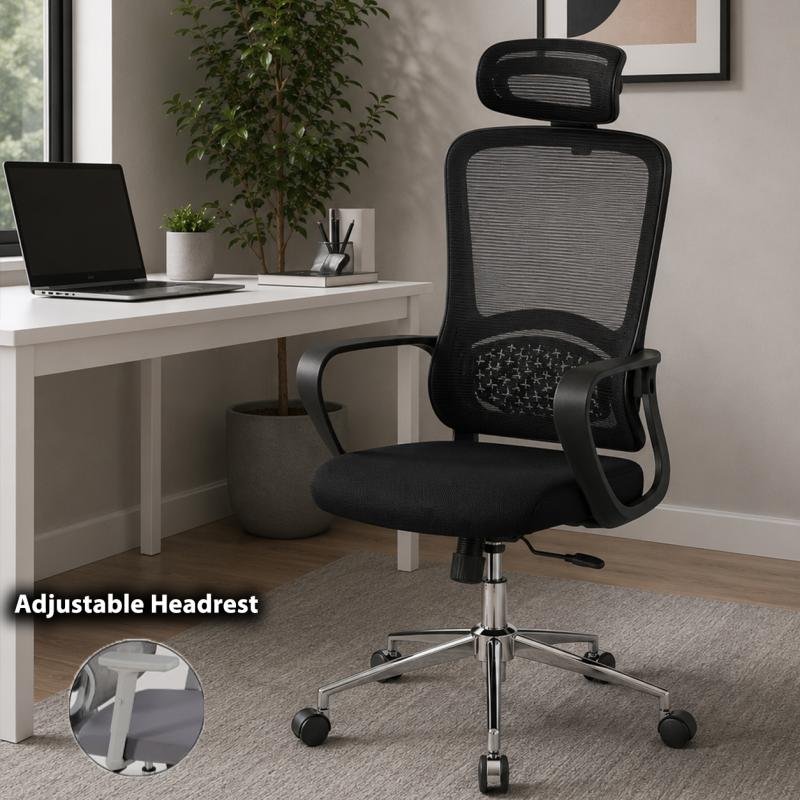 Mesh Office Chair with Patterned Lumbar Support