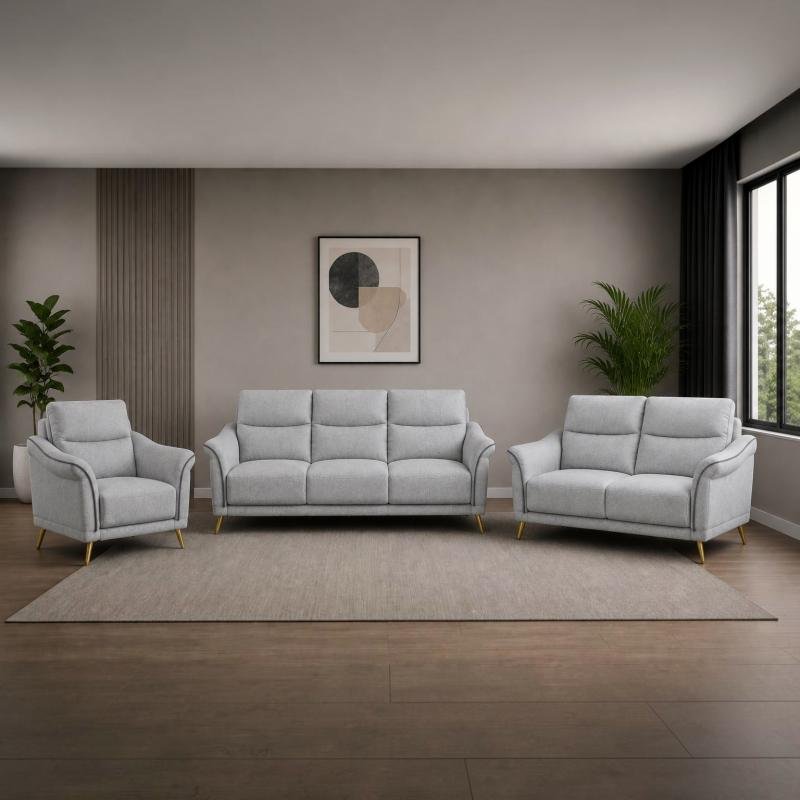 Nordic Elegance 3-Piece Living Room Sofa Set