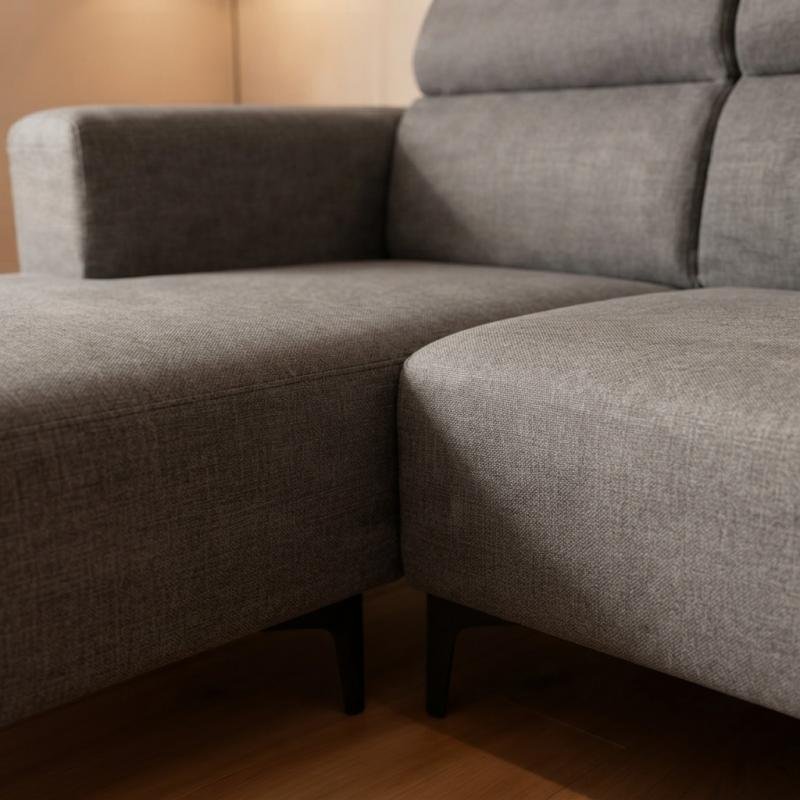 contemporary charcoal gray fabric modular sectional sofa