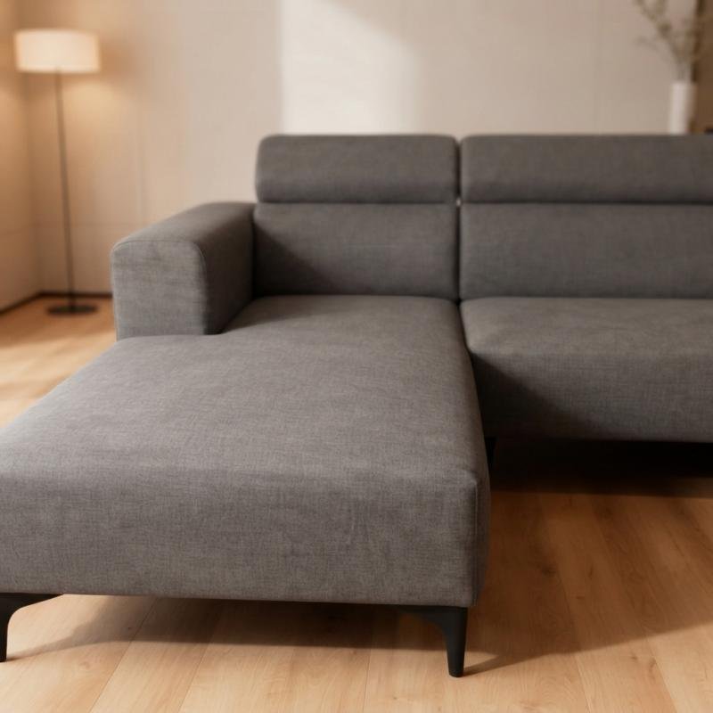 contemporary charcoal gray fabric modular sectional sofa