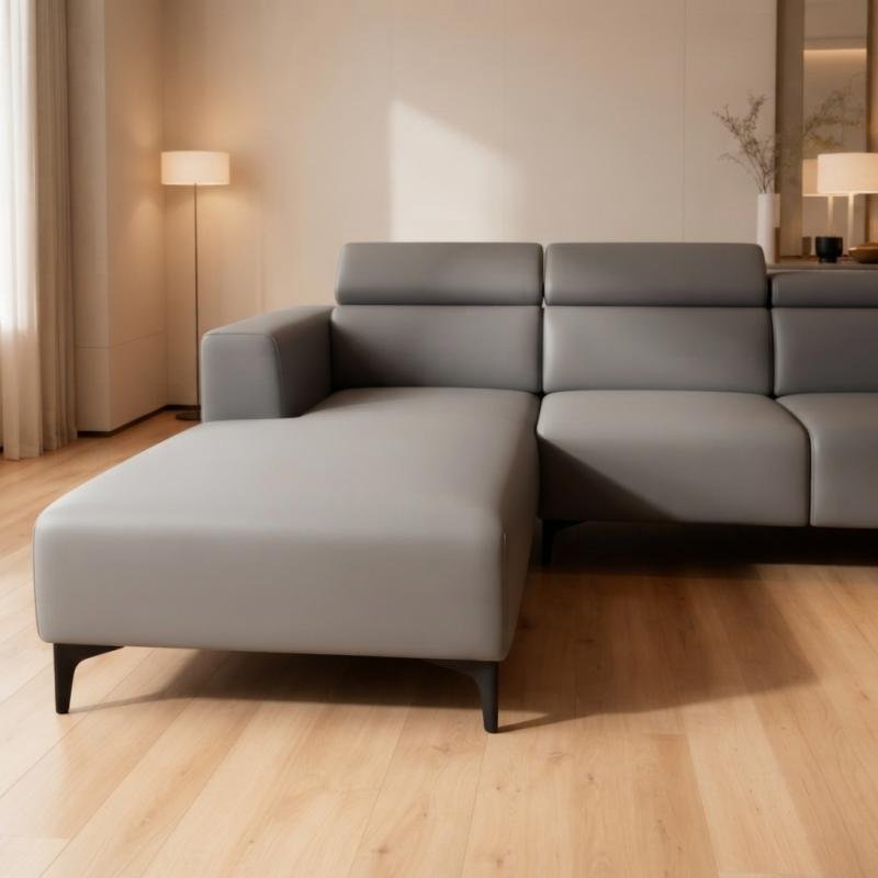 contemporary charcoal gray fabric modular sectional sofa