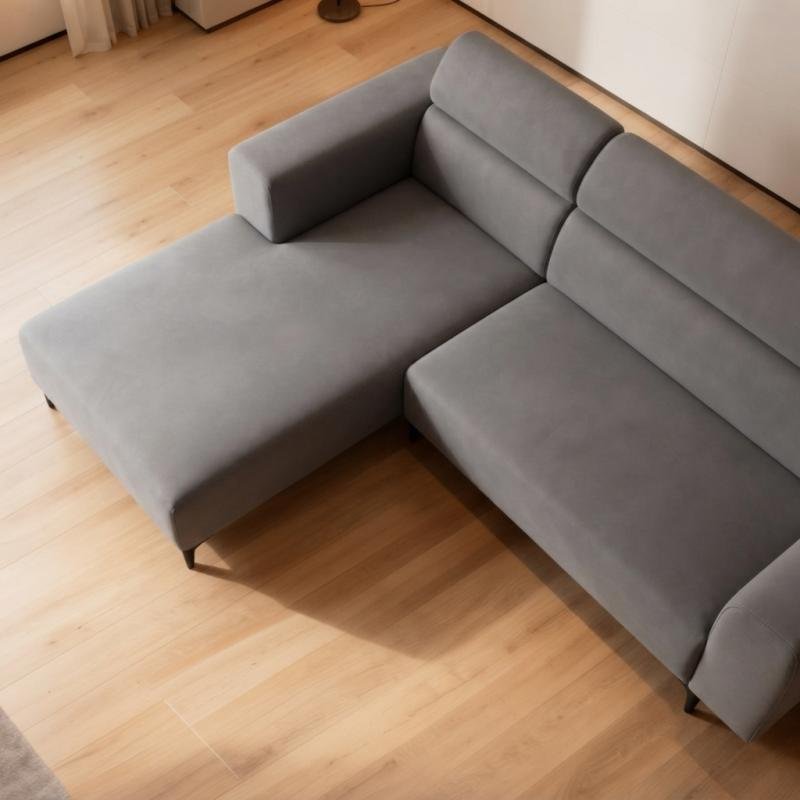 contemporary charcoal gray fabric modular sectional sofa