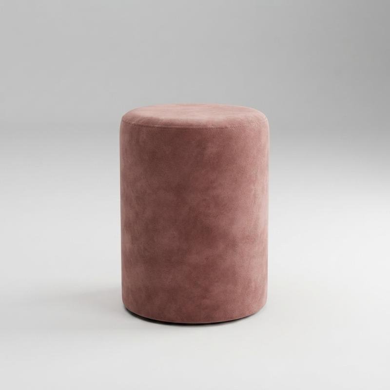 5-Piece Bedroom Furniture Set – Arctic White & Dusty Rose Velvet