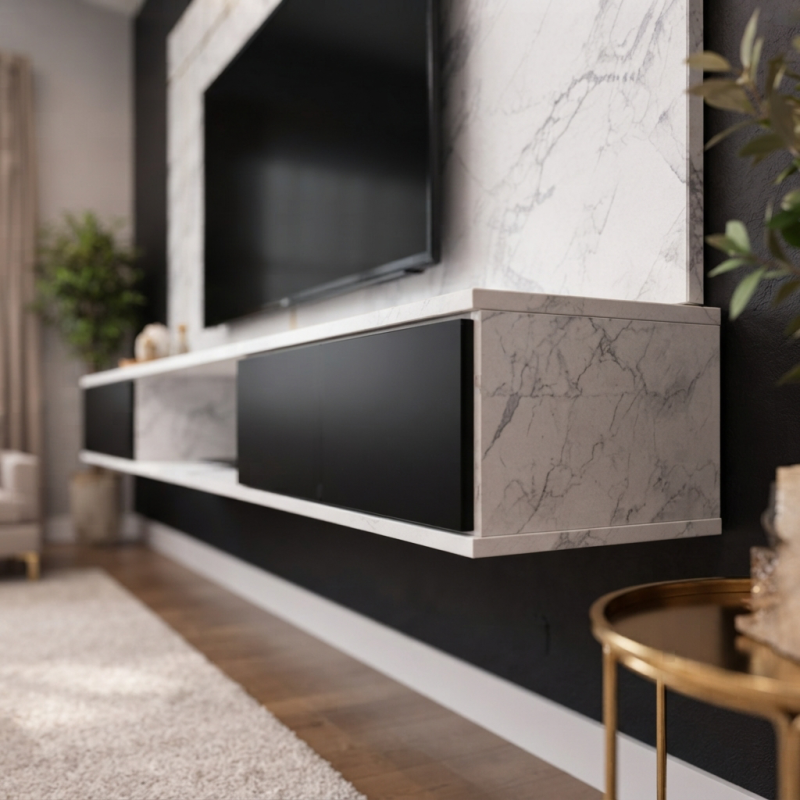 6ft Floating Entertainment Wall TV Cbinet