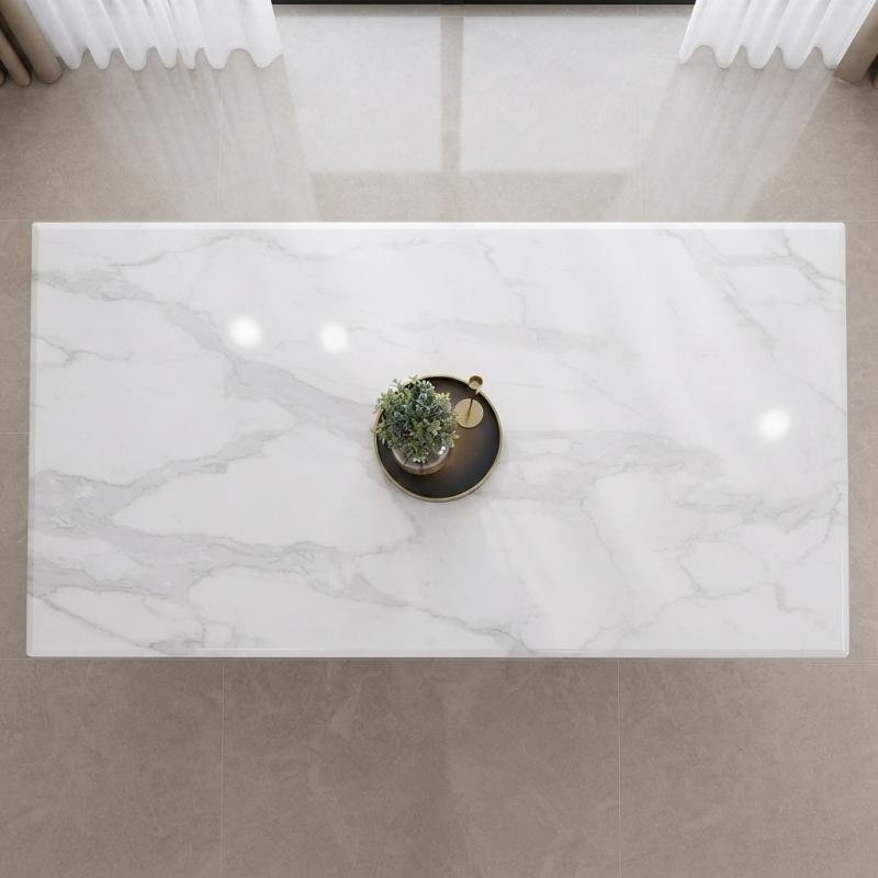 1+8 RECTANGLE MARBLE DINING SET