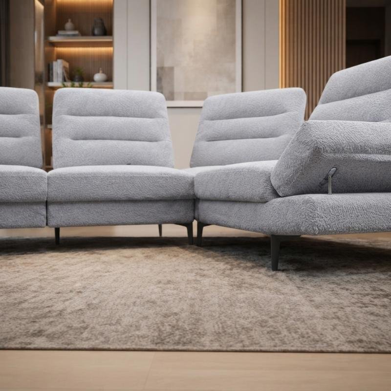Cloud-Comfort Modern Corner L-Shape Push-Back Sofa