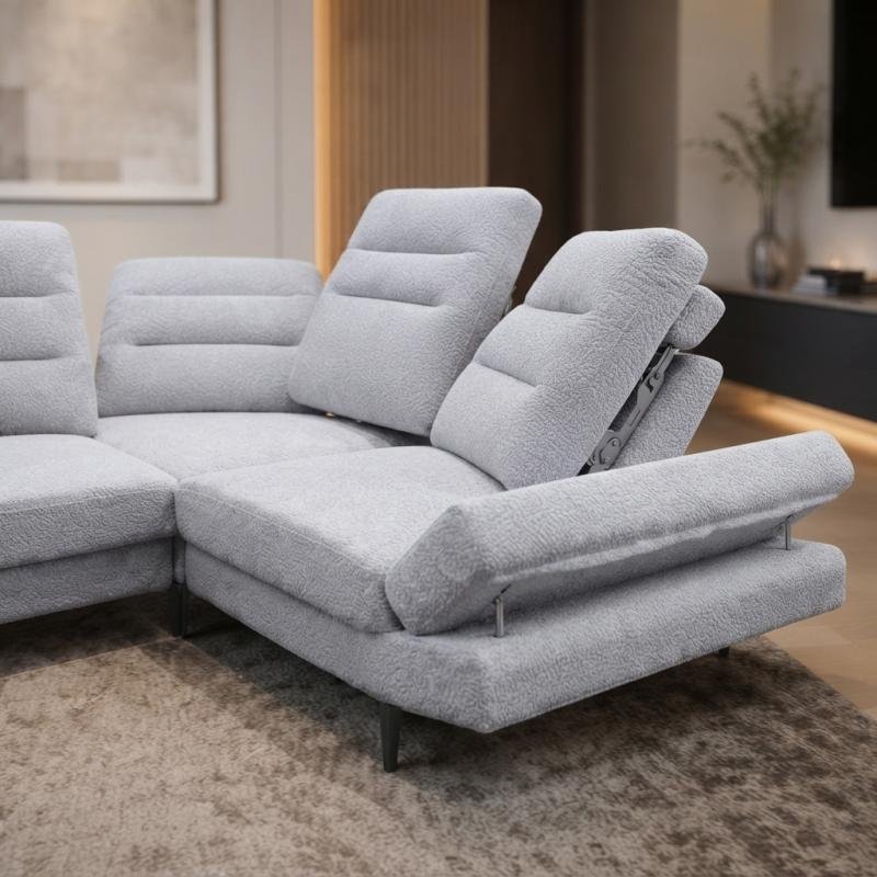 Cloud-Comfort Modern Corner L-Shape Push-Back Sofa