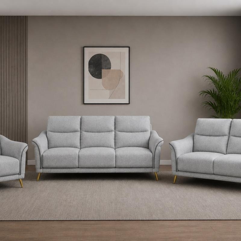 Nordic Elegance 3-Piece Living Room Sofa Set