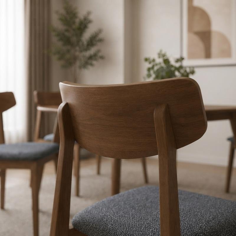 Heritage Modern 6-Piece Full Solid Wood Dining Set
