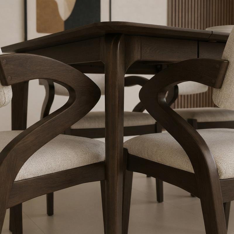 Copenhagen Luxe 7-Piece Extendable Solid Wood Dining Set