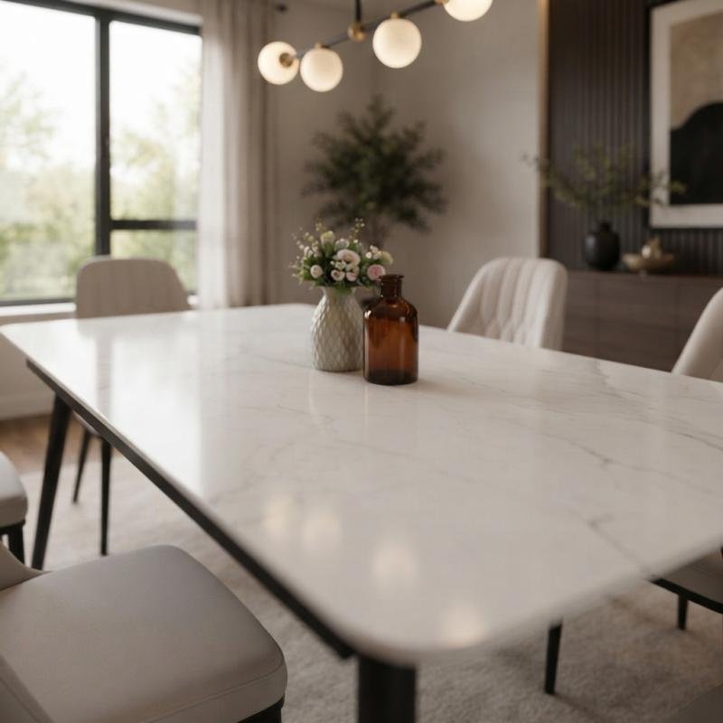 Nordic Splendor 7-Piece Ceramic Top Dining Set