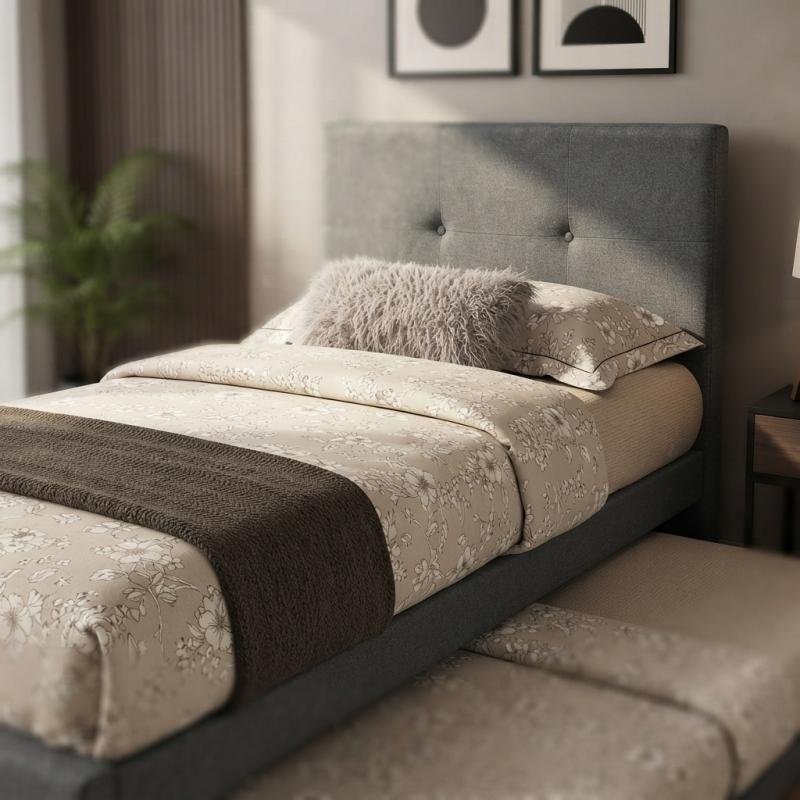 Space-Saving Single Pull-Out Bed Frame