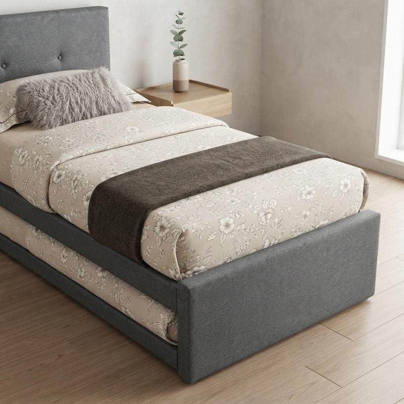 Space-Saving Single Pull-Out Bed Frame