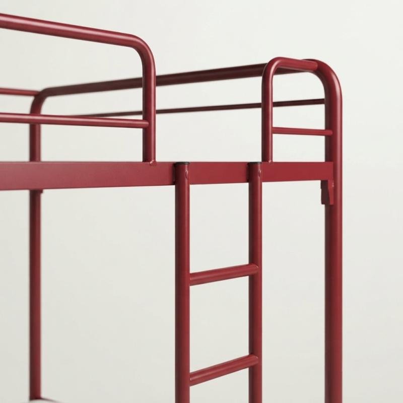 Crimson Arch Premium Heavy-Duty Single Metal Bunk Bed
