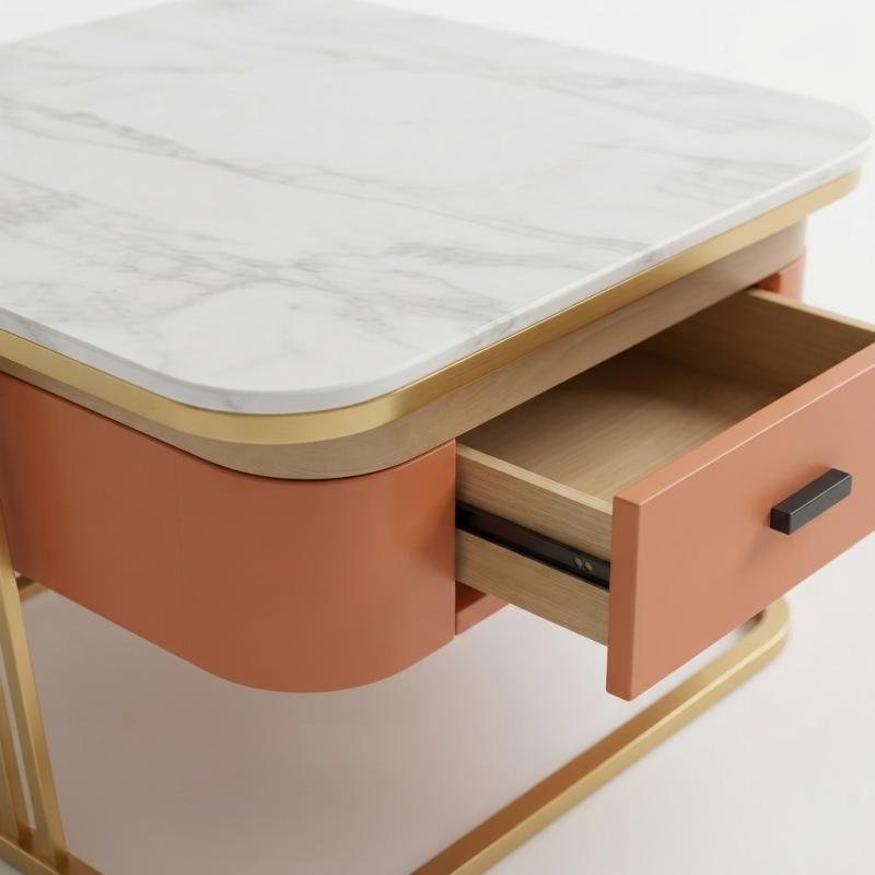 Valencia Modern Sintered Stone Coffee Table with Dual-Storage