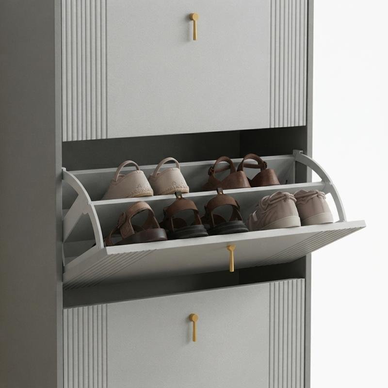 Stockholm Modern 3-Tier Tipping Bucket Shoe Cabinet