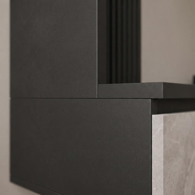 Modern 6x5ft Wall-Mounted Feature TV Cabinet