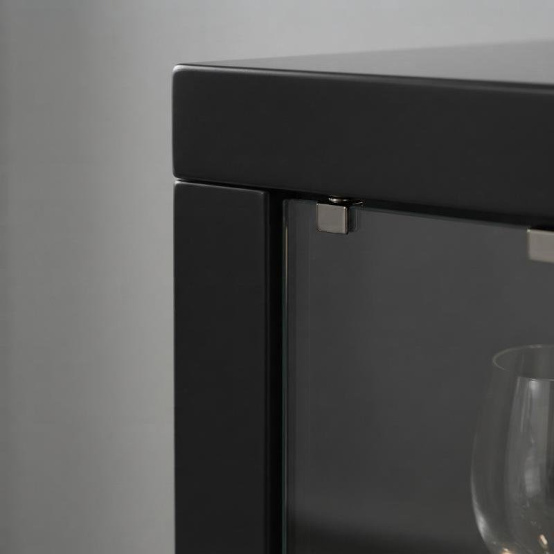 Manhattan Modern Home Bar Counter & Illuminated Wine Cabinet