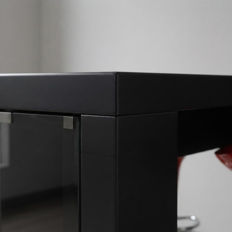 Manhattan Modern Home Bar Counter & Illuminated Wine Cabinet