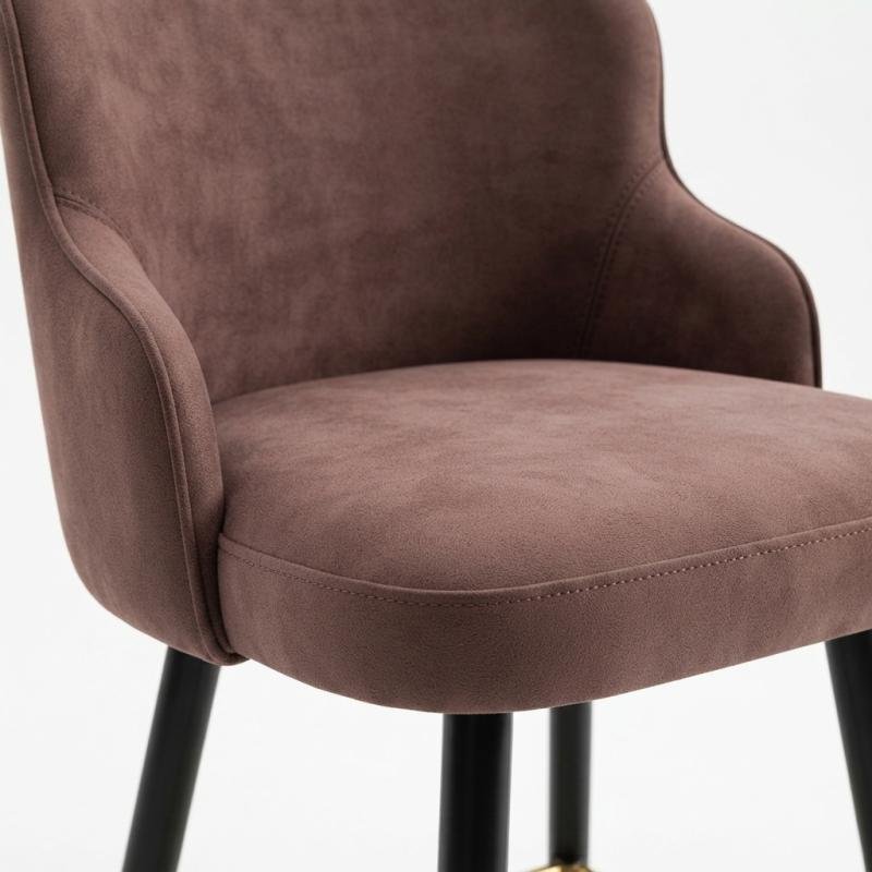 Milanese Luxury Faux Bar Stool with Gold Accents