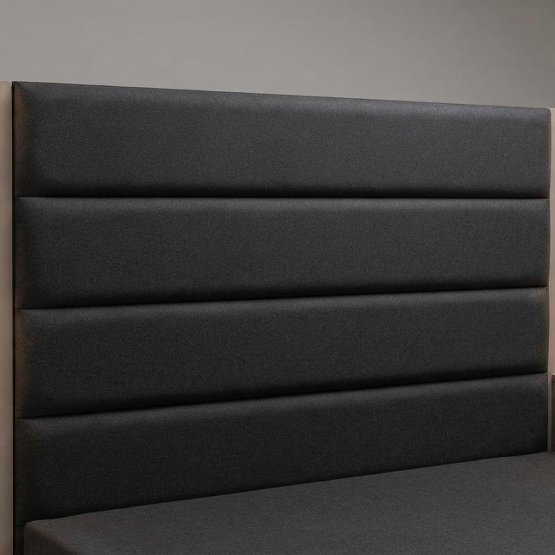 Modern Luxe Paneled Platform Bed with Integrated Nightstands
