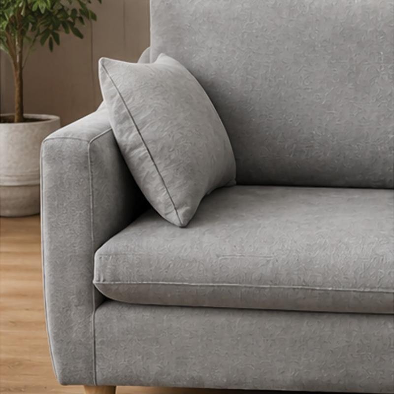Nordic Breeze Light Gray Fabric Sofa Set 1+2+3 seater