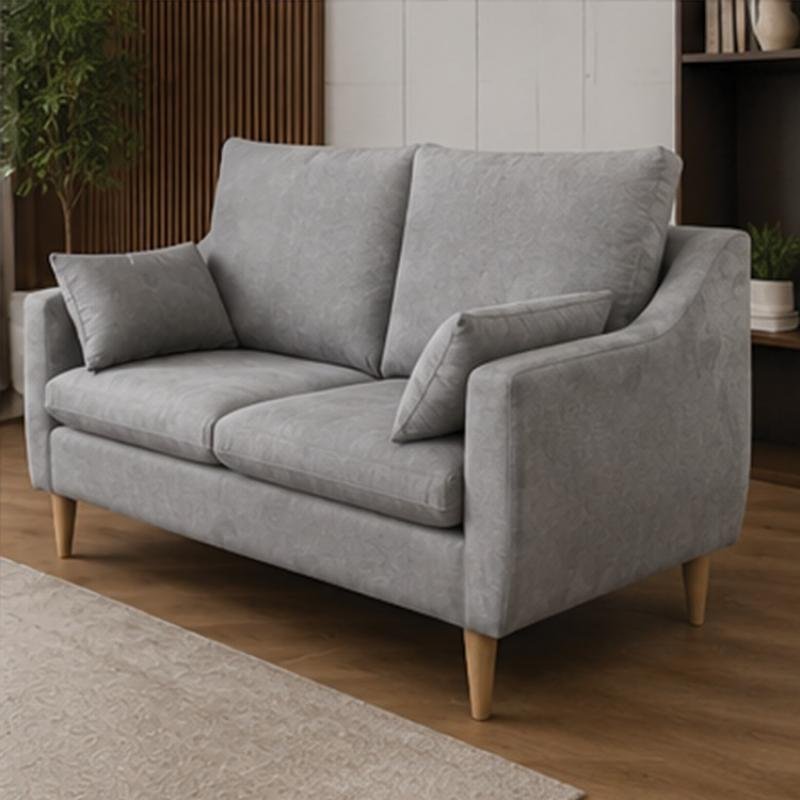 Nordic Breeze Light Gray Fabric Sofa Set 1+2+3 seater