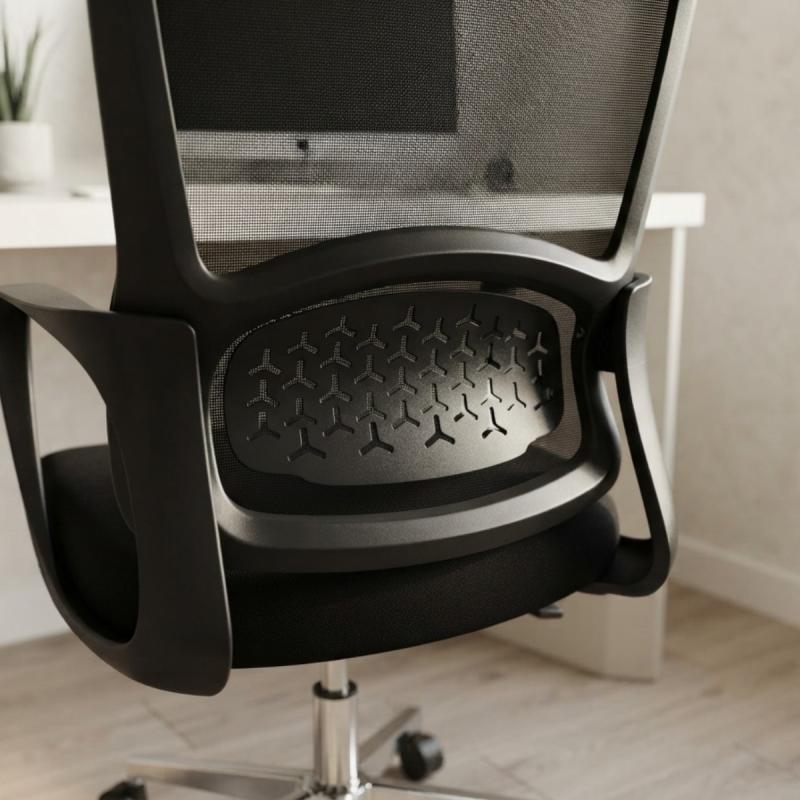 Mesh Office Chair with Patterned Lumbar Support