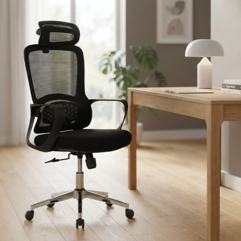 Mesh Office Chair with Patterned Lumbar Support