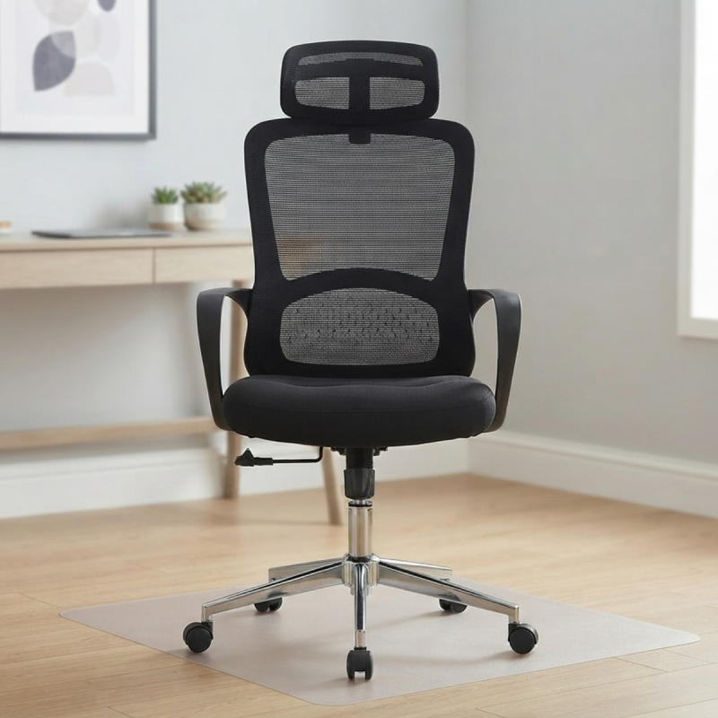 Mesh Office Chair with Patterned Lumbar Support