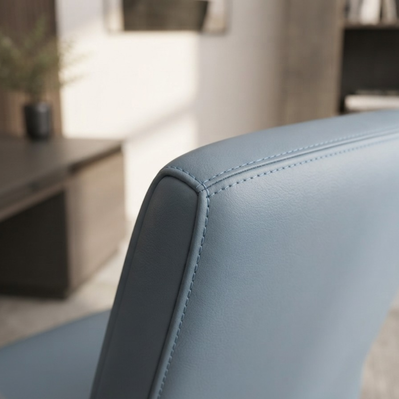 Nordic Minimalist High-Back PU Leather Executive Chair